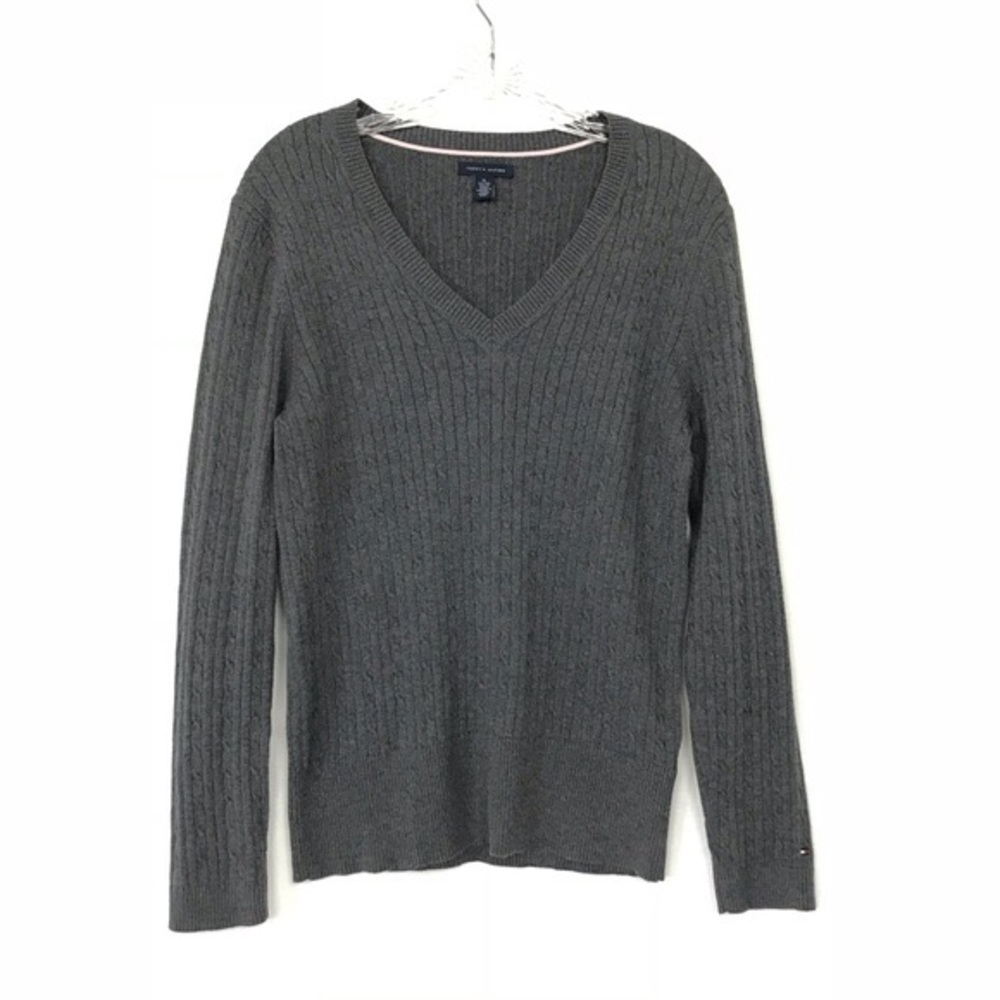 Tommy Hilfiger Gray Cable Knut Sweater